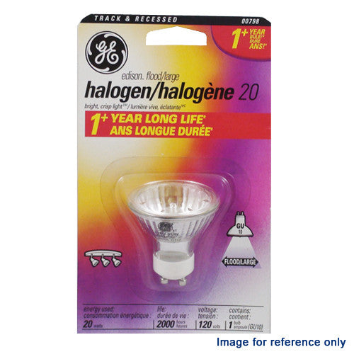 GE 20W 120V BAB MR16 GU10 Flood Halogen Light Bulb
