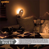 12Pk - Sunlite 7w7 7C7 Incandescent E12 Base C7 Night Light Orange Colored Bulb_1