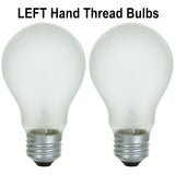 2PK - Sunlite 100w 120v A19 Left Hand Thread Medium Base Frost Light Bulb