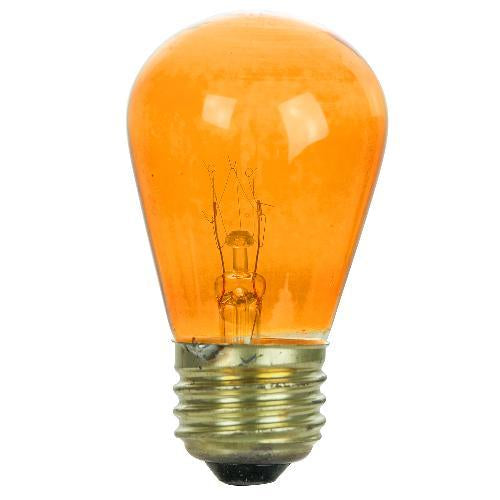 4Pk - SUNLITE 11w S14 Orange Transparent Sign lamp E26 Medium base