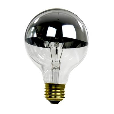 SUNLITE 60W 120V Globe G25 E26 SilverBowl Incandescent Light Bulb