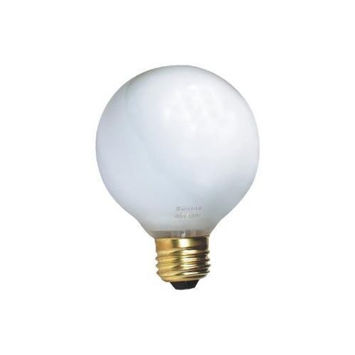 SUNLITE 60W 130V Globe G25 White Incandescent Light Bulb