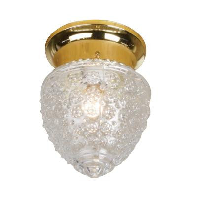 SUNLITE PIN3/4 Polished Brass Clear Textured Ceiling Indoor Fixture