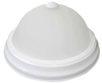Sunlite DWH15/FR 60w Smooth White dome fixture w/ Alabaster-like glass