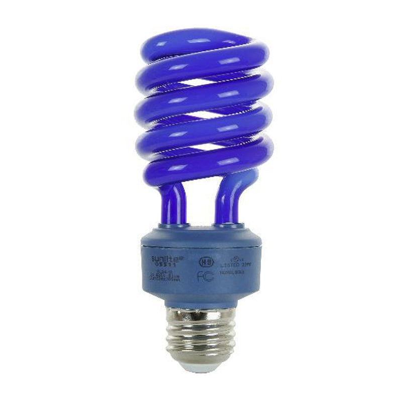 SUNLITE 24W Blue Super Twist Compact Fluorescent Colored Bulb