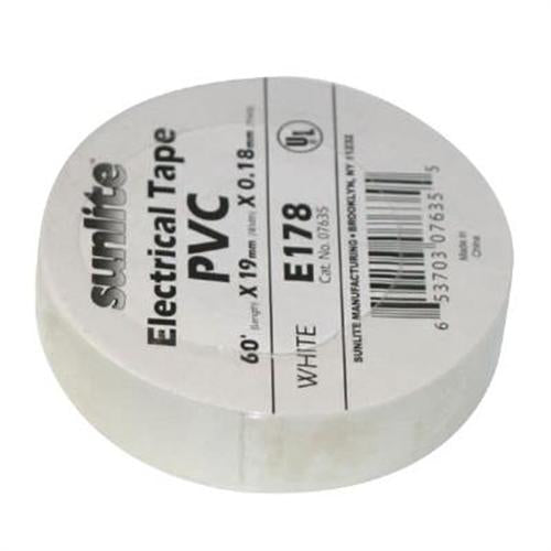 10PK - SUNLITE Electrical Tape White E178