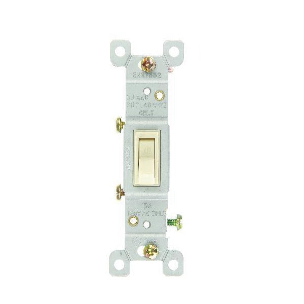 12Pk - SUNLITE IVORY ON/OFF SWITCH GROUNDED E506 Carded