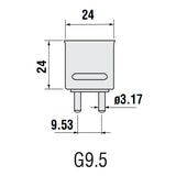 Ushio G9.5  2 Pin Socket SKT C-3(A) 10A 125V Lamp Holder - BulbAmerica