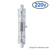 Ushio 1000238 - DXX 220V JPD220V-800WC1 80mm Long R7s Double-Ended Light Bulb - BulbAmerica