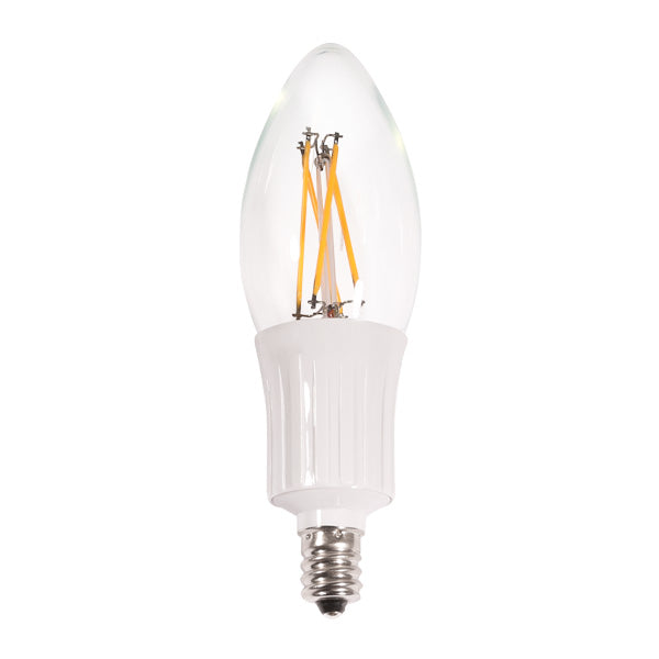 Ushio LED 4w 120V B10 Dimmable Warm White E12 base bulb