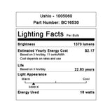 6Pk - Ushio 16.5w Uphoria PRO Gold LED PAR38 FL40 E26 Base WW 3000k Reflector Bulb - BulbAmerica