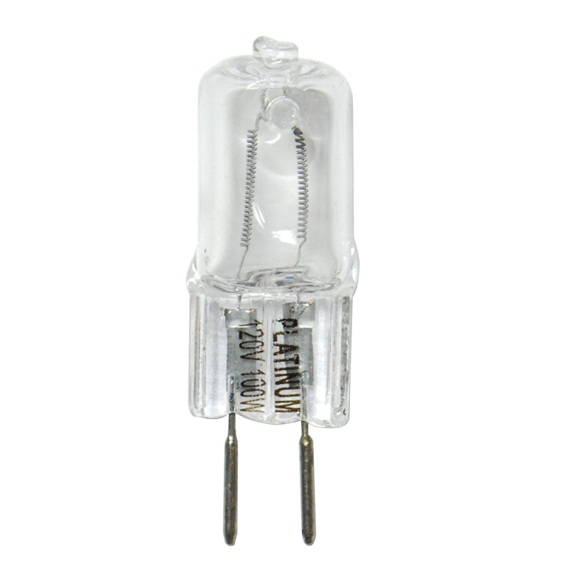 Platinum 100W 120V GY6.35 Bi-Pin Base Clear Halogen Bulb