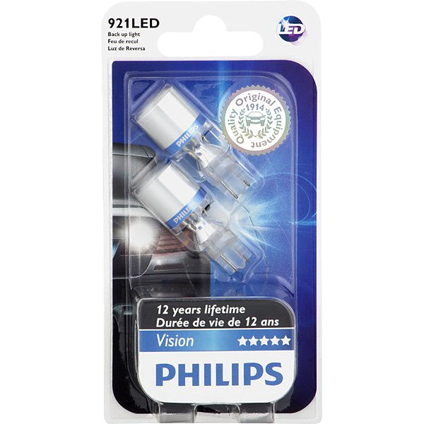 Philips 921 LED W16W 6000K Xenon White Back Up Light - 2 Bulbs – BulbAmerica
