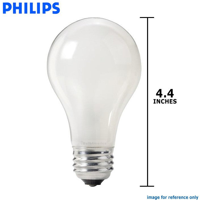 Philips 50w 120v A-Shape A19 Frost Silicone E26 Incandescent Light Bulb