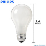 2Pk - Philips 60w 120v A-Shape A19 Frost Silicone Tough Skin Incandescent Bulb - BulbAmerica