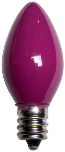 25 Bulbs - C7 Opaque Purple, 5 Watt lamp