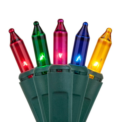 Commercial 100 Multi Color Mini Lights, Lamp Lock 6" Spacing
