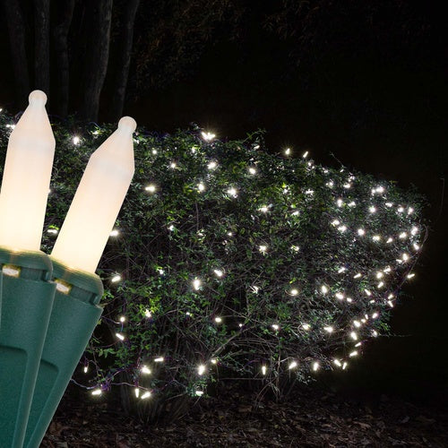 4' x 6' White Frost Christmas Net Lights, 150 Lamps on Green Wire