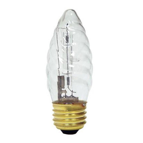 GE 25 watt Flame Tip F15 Halogen lamp deliver crisp white light - 2 Bulbs