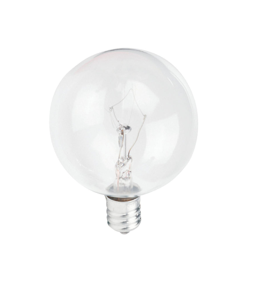 Philips 25w 120v Globe G16.5 Decorative E12 base Incandescent lamp - 2 Bulbs