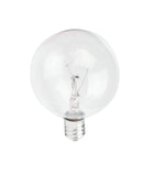 Philips 25w 120v Globe G16.5 Decorative E12 base Incandescent lamp - 2 Bulbs