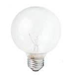 Philips 25w 120v Globe G25 Clear E26 DuraMax Deco Incandescent Light Bulb