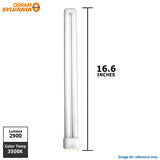 Sylvania 20582 Compact Fluorescent Light Bulb - 36W, 3500K Cool White, 4-Pin Base, Case Of 10