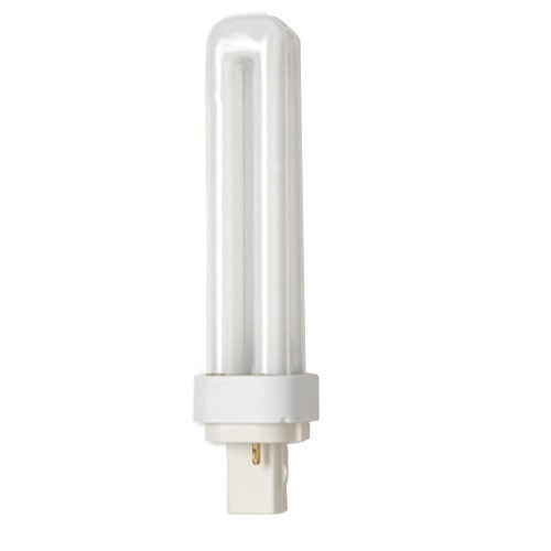 Sylvania 20724 CF18DD/E/830/ECO 18W CFL Bulb – T4 Double Tube, G24q-2, 3000K Warm White