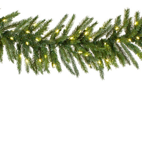 9' x 14" Balsam Fir Prelit Garland, 100 Lights