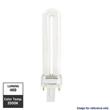 Sylvania 7w CF7DS/835/ECO 3500k Single Tube 2-pin fluorescent light bulb