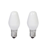 Philips 7w 120v C7 Night Light E12 White Incandescent Night Light lamp - 2 Bulbs