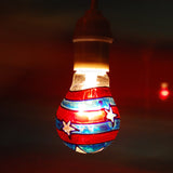 GE 25w 120v A-Shape A19 Motifs Red Blue & Clear 4th of July Decorative Incandescent Light Bulb_1