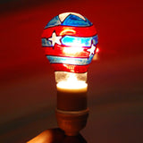 GE 25w 120v A-Shape A19 Motifs Red Blue & Clear 4th of July Decorative Incandescent Light Bulb_2