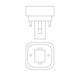 Ushio 3000065 - CF9D/827 - 9W 2700K- 2 Pin G23-2 Base - Double Tube CFL_2