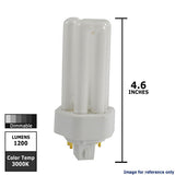 USHIO Compact Fluorescent 18w CF18TE/830 Dimmable Bulb - BulbAmerica