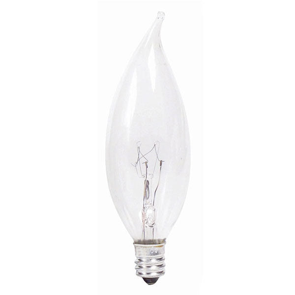 Philips 60w 120v BA9 E12 Clear Decorative Chandelier Incandescent Light Bulb