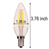 12PK - PILA 4.5w B11 LED E12 Candelabra base 2700K Soft White Bulb - BulbAmerica