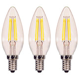 3Pack - 4.5w B11 LED E12 Candelabra base 2700K Soft White Light Bulb
