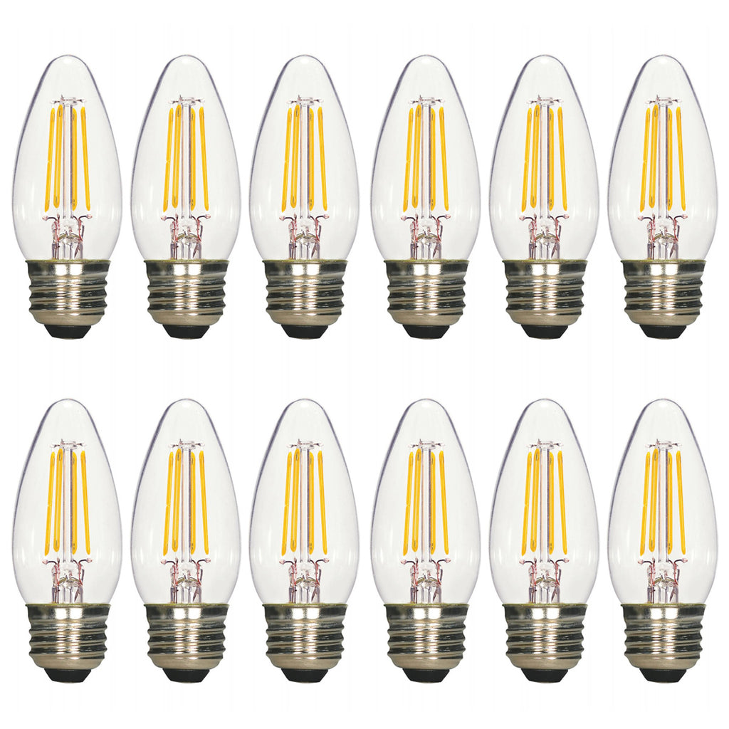 12PK - 4.5w B11 Candle LED 2700K Medium Base Non-Dimmable - 40w equiv