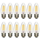 12PK - 4.5w B11 Candle LED 2700K Medium Base Non-Dimmable - 40w equiv
