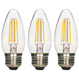 3PK - 4.5w B11 Candle LED 2700K Medium Base Non-Dimmable - 40w equiv