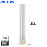 Philips 18w 2G11 3000K PL-L Single Tube 4-Pin Fluorescent Light Bulb ...