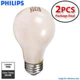 Philips 60w 120v A19 SoftTone Pink E26 Colors Incandescent Light - 2 bulbs - BulbAmerica