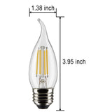 3PK - 4.5w CA11 Candle LED 2700K Medium Base Non-Dimmable - 40w equiv_1