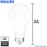 Philips 200w 130v A23 E26 Base Frosted Incandescent lamp - 2 bulbs - BulbAmerica