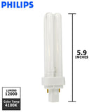 Philips 18w 4100k PL-C ALTO 18W/840/2P Double Tube 2-Pin Fluorescent Light Bulb_1