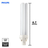 Philips 26w Double Tube 2-Pin G24D-3 3500K White Fluorescent Light Bulb - BulbAmerica