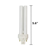 Philips 13w 4100k PL-C ALTO Double Tube G24q-1 4-Pin Fluorescent Light Bulb - BulbAmerica