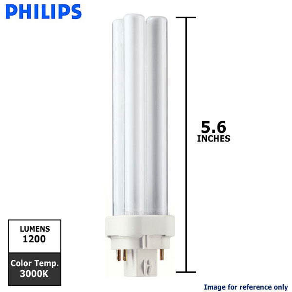 Philips PL-C 18W/841/4P/ALTO 18Watt 4Pin G24q-2 Bulb - NAED 20668 - 38333-1