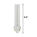 Philips 18w 4100k PL-C ALTO Double Tube G24q-2 4-Pin Fluorescent Light Bulb - BulbAmerica